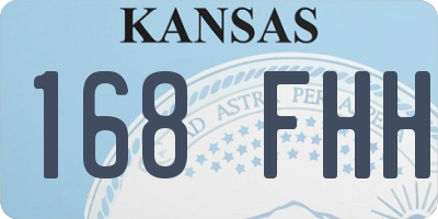 KS license plate 168FHH