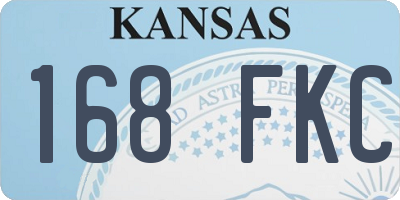 KS license plate 168FKC