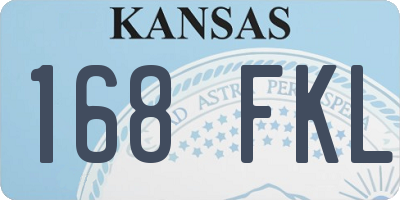 KS license plate 168FKL
