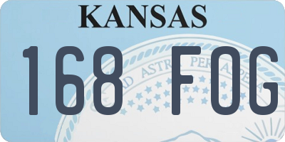 KS license plate 168FOG