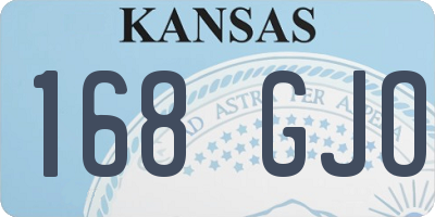 KS license plate 168GJO