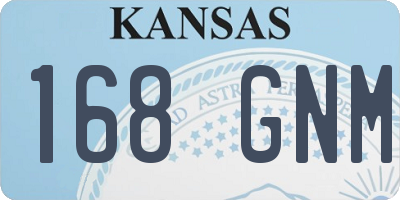 KS license plate 168GNM