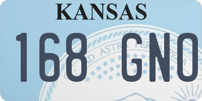 KS license plate 168GNO