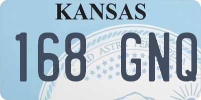 KS license plate 168GNQ