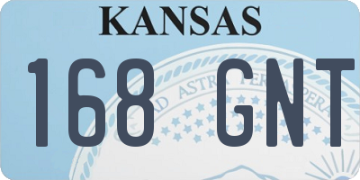 KS license plate 168GNT