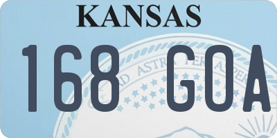 KS license plate 168GOA