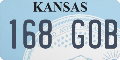 KS license plate 168GOB