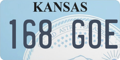 KS license plate 168GOE