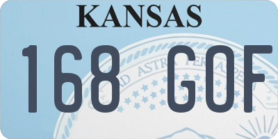 KS license plate 168GOF