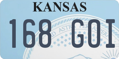 KS license plate 168GOI
