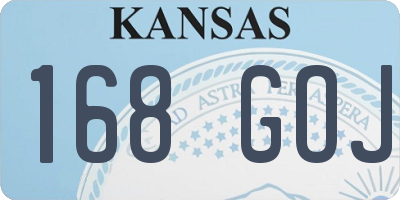 KS license plate 168GOJ