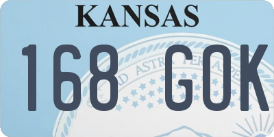 KS license plate 168GOK