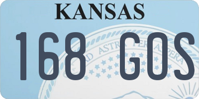 KS license plate 168GOS