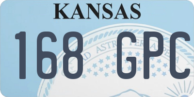 KS license plate 168GPC