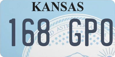 KS license plate 168GPO
