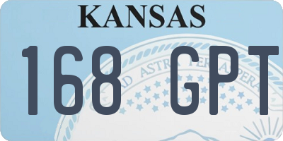 KS license plate 168GPT