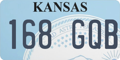 KS license plate 168GQB
