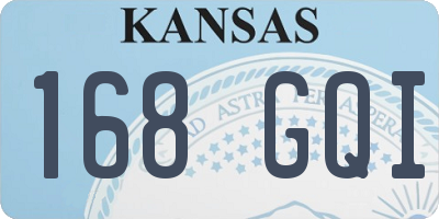 KS license plate 168GQI