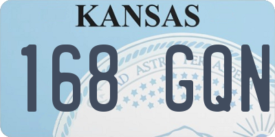 KS license plate 168GQN