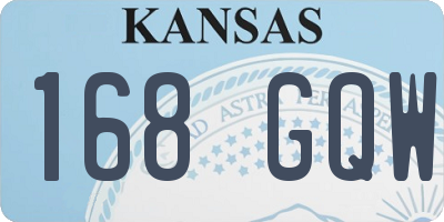 KS license plate 168GQW