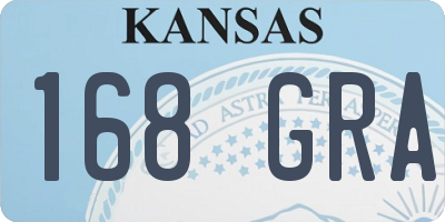 KS license plate 168GRA
