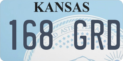 KS license plate 168GRD