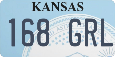 KS license plate 168GRL