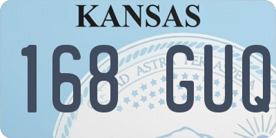 KS license plate 168GUQ
