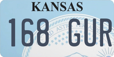 KS license plate 168GUR