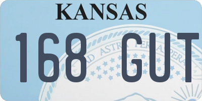 KS license plate 168GUT