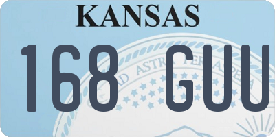 KS license plate 168GUU