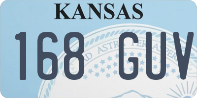 KS license plate 168GUV