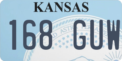 KS license plate 168GUW