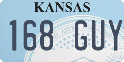 KS license plate 168GUY