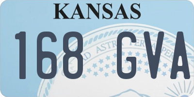 KS license plate 168GVA