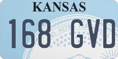 KS license plate 168GVD