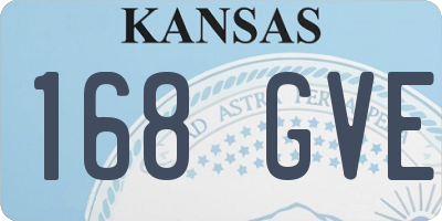 KS license plate 168GVE