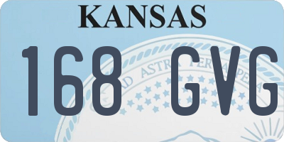 KS license plate 168GVG