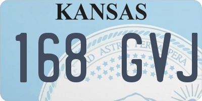KS license plate 168GVJ