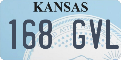 KS license plate 168GVL