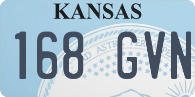 KS license plate 168GVN