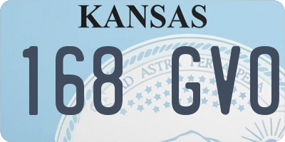 KS license plate 168GVO