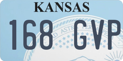 KS license plate 168GVP