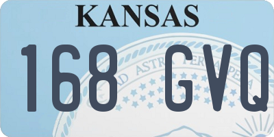KS license plate 168GVQ