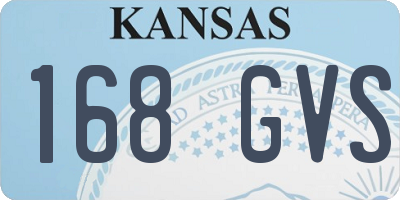KS license plate 168GVS