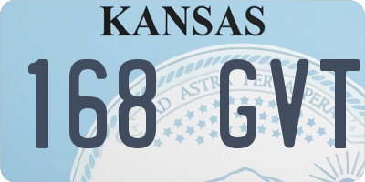 KS license plate 168GVT