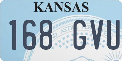 KS license plate 168GVU