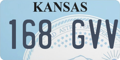 KS license plate 168GVV