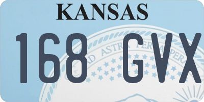 KS license plate 168GVX
