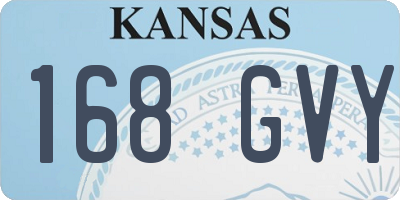 KS license plate 168GVY